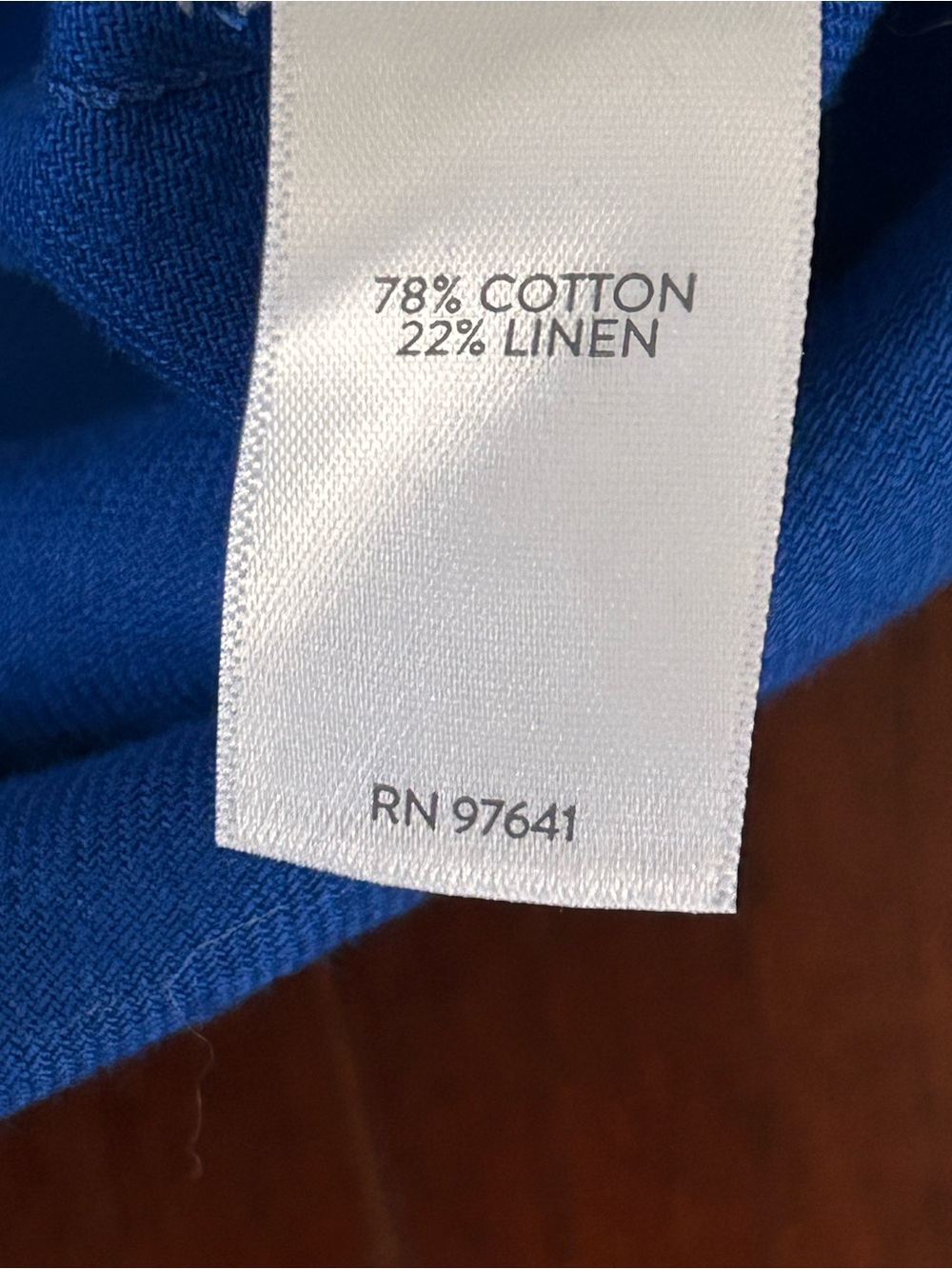 $129 J. Jill Cotton & Linen Seamed Denim Jacket Vibrant Blue Sz large excellent - Picture 12 of 12